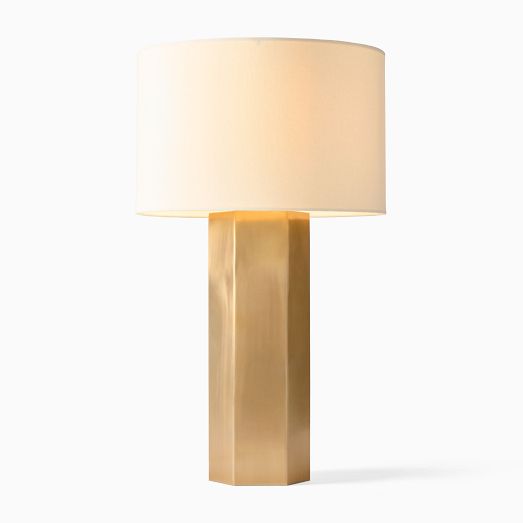 West elm gold table lamp discount