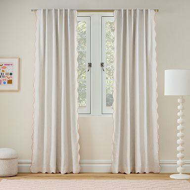 Pom outlets Pom Pair of Blackout Curtains, Kids Blackout Curtains, White Blackout Curtains, Curtains Nursery, Bedroom Curtains, Tassel Curtains