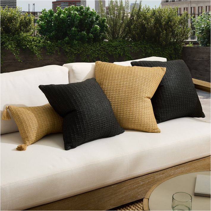 Faux Jute Indoor Outdoor Pillow