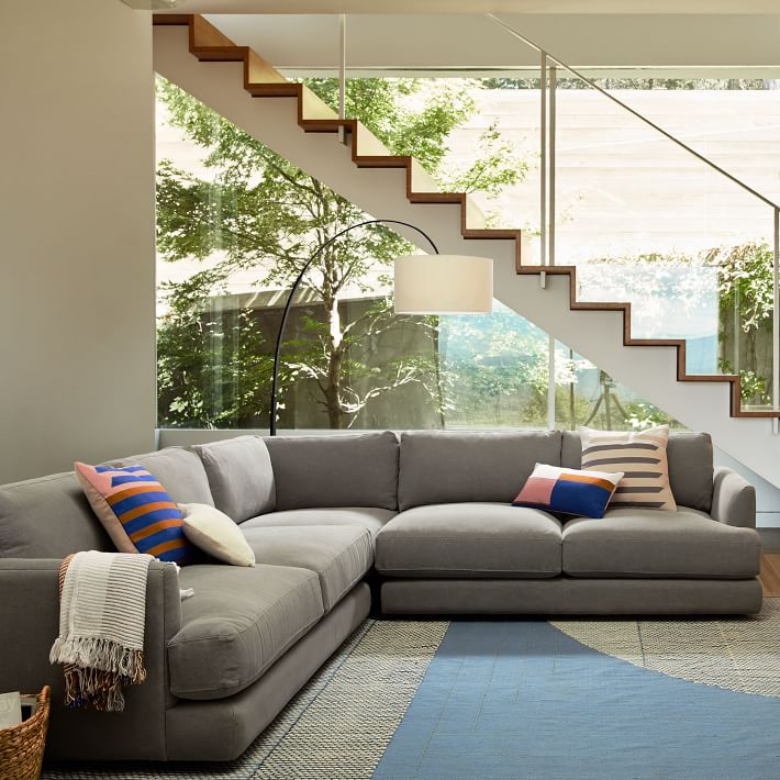 Extra deep velvet sectional hotsell