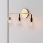 Sculptural 3-Light Cone Sconce