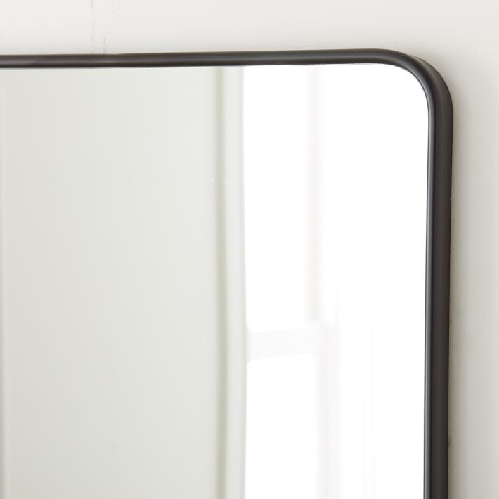 Streamline Metal Rounded Edge Wall Mirror - Modern Design Streamline Metal Rounded Edge Wall Mirror - Modern Design