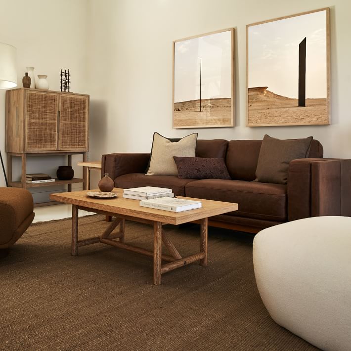 Dekalb Leather Sofa 68 96 West Elm