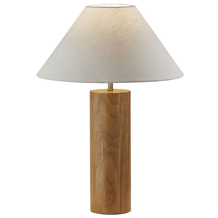Modern Wood Column Table Lamp