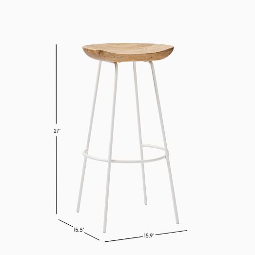 Alden Bar Counter Stools Modern White Design West Elm