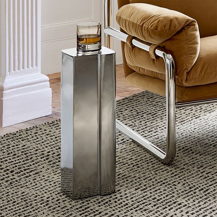 Modern chrome side table discount