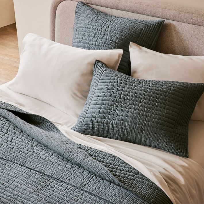 Silky TENCEL™ Pick Stitch Quilt & Shams