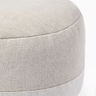 Cotton Canvas Round Pouf