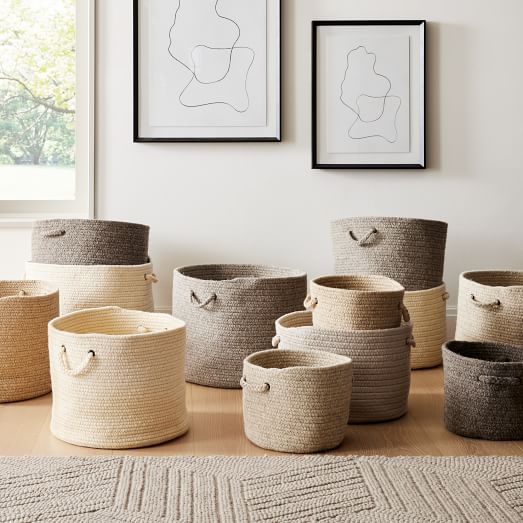 Indoor Outdoor Woven Baskets West Elm