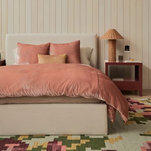 Crinkle Velvet Duvet Cover & Shams - Clearance