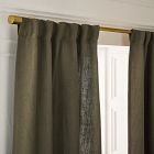 Open Box: Cortlandt Linen Blend Curtain, Dark Olive, 48x84