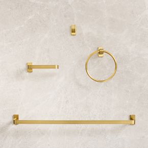 Reeded Bathroom Hardware - Antique Brass | West Elm