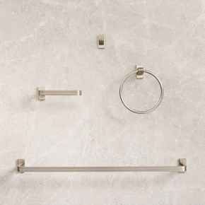 Reeded Bathroom Hardware - Brushed Nickel | West Elm