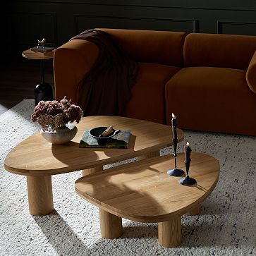 Zaccai Oak Nesting Coffee Table (36"–48") | West Elm