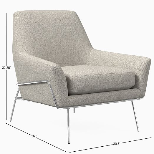 West elm lucas wire base chair discount
