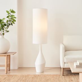 Asymmetry Ceramic Floor Lamp White West Elm