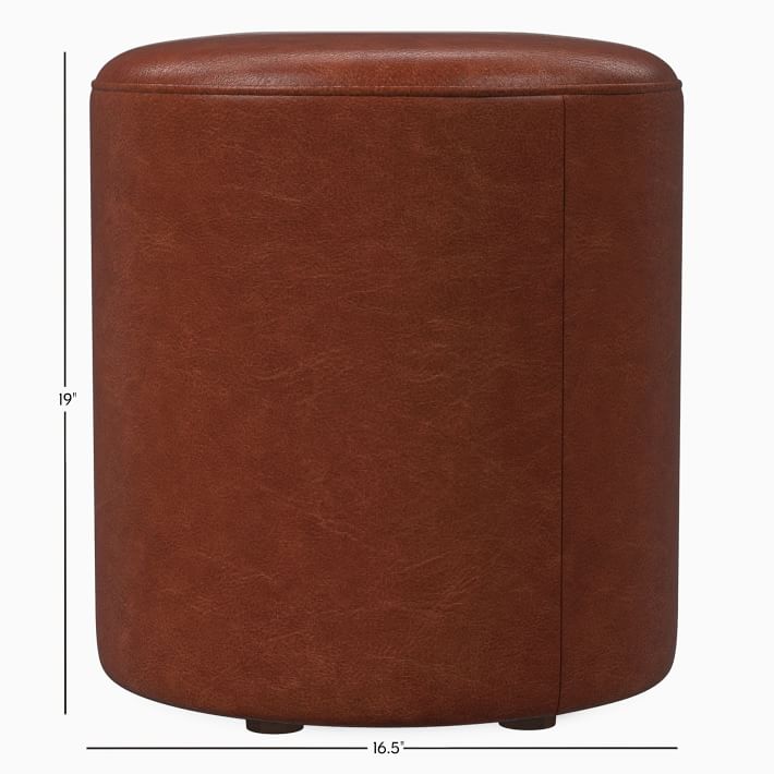 Isla Leather Ottoman West Elm