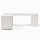 Parsons L-Shaped Desk &amp; 2 File Cabinet Set