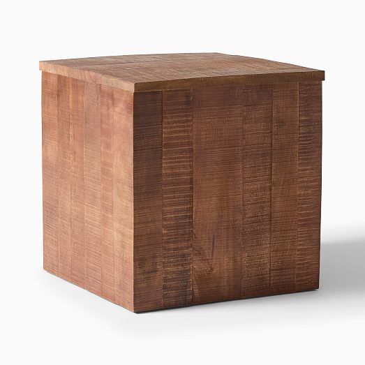 【大セール】West Elm Colin King Wood ボックス Colin King Rustic Wood Side Table (20