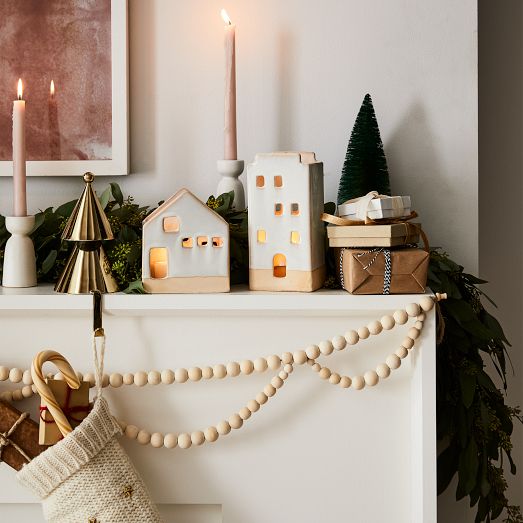 Tarnished Brass Bell Garland | West Elm