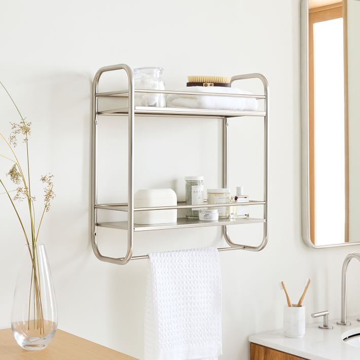 Deco Curve Metal Wall Shelves