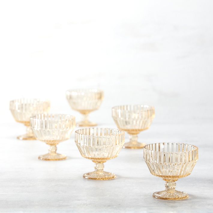 【６個セット】westelm Archie Glass カップス Archie Glass Coupes (Set of 6) | West Elm