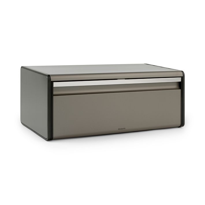 Brabantia Fall Front Steel Bread Box - Platinum