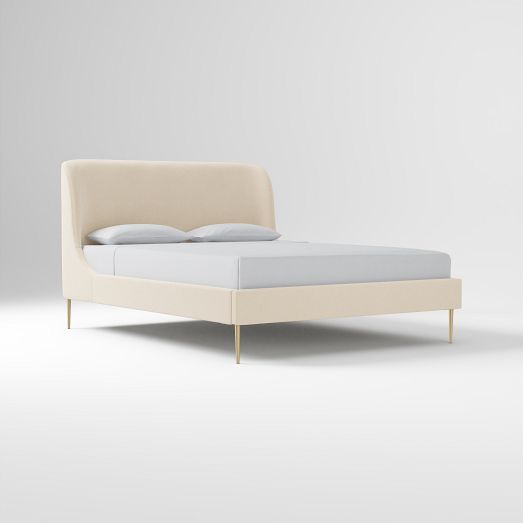 West elm velvet bed discount