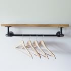 Monroe Trades Wood Shelf w/ Hanging Bar