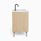 Mid-Century Double Bathroom Vanity (63&quot;) - Cerused White