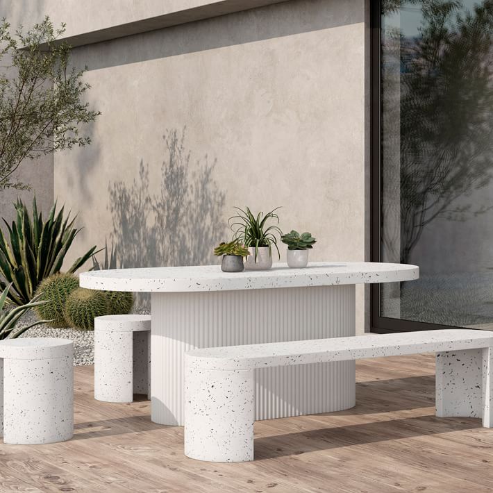 Terrazzo outdoor dining table discount