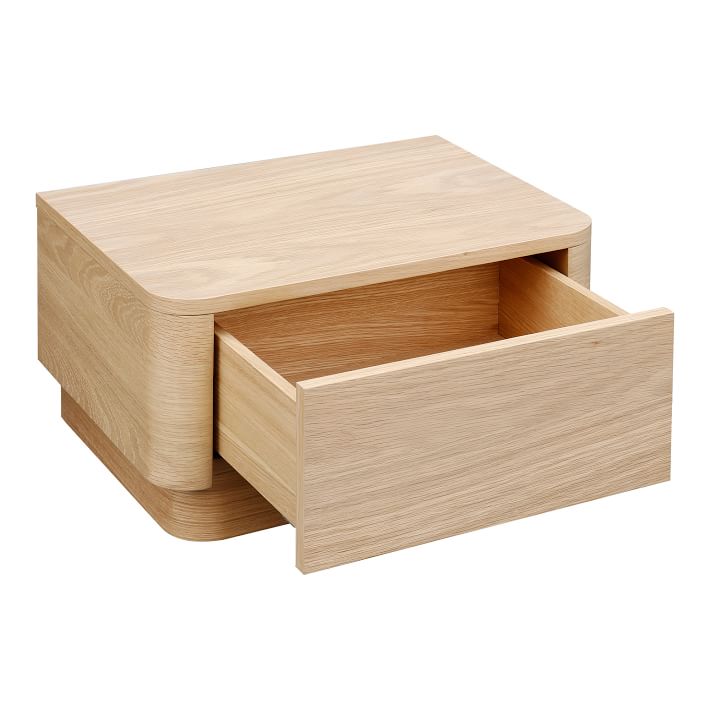 Pedestal 20 1 Drawer Nightstand Oak West Elm