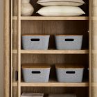 mDesign Soft Storage Bin w/ Bamboo Lid - Set of 4