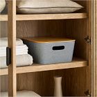 mDesign Soft Storage Bin w/ Bamboo Lid - Set of 4