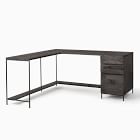 Industrial Modular L-Shaped Desk &amp; File Cabinet