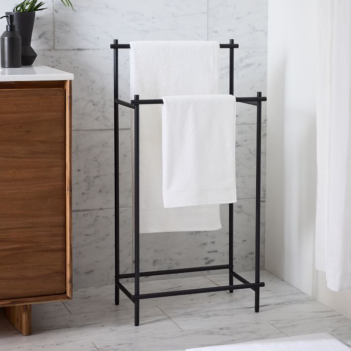 Modern Overhang Freestanding Towel Rack
