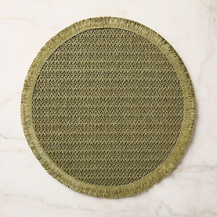 Woven Round Placemat Set of 4 - Sage