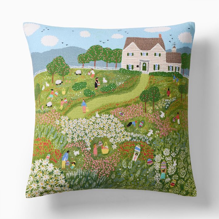 Nicole Cicak Egg Hunt Pillow Cover