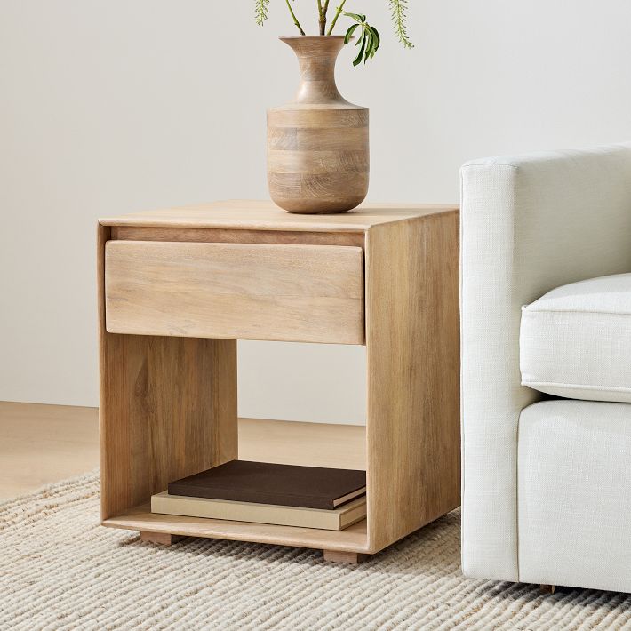 Elm wood side table discount