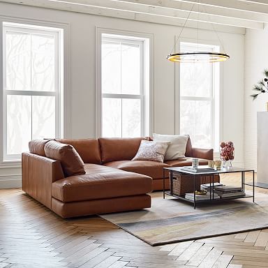 Faux Leather Sectionals West Elm