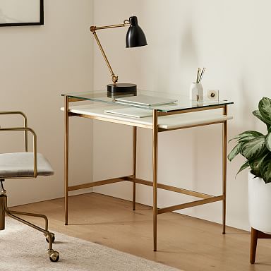 West elm desk glass discount