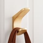 Mid-Century Contour Bathroom Hardware - Antique Brass