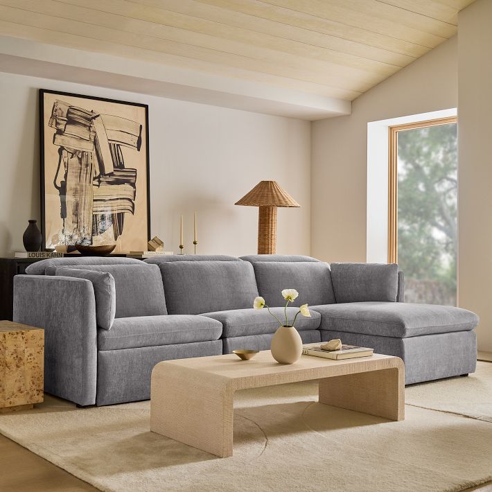 Shelter Motion Reclining 3 Piece Reversible Chaise Sectional 102 West Elm