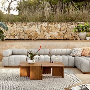 Build Your Own Catania Outdoor Tufted Sectional West Elm