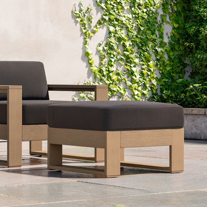 Portside Outdoor Ottoman | West Elm
