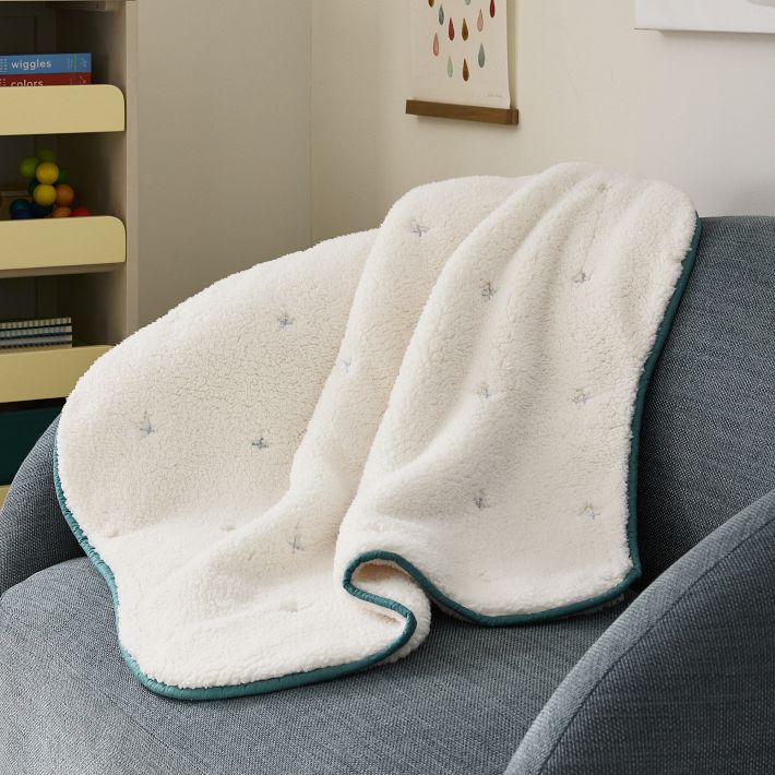 Kids Eva Chen Shearling Splatter Blanket