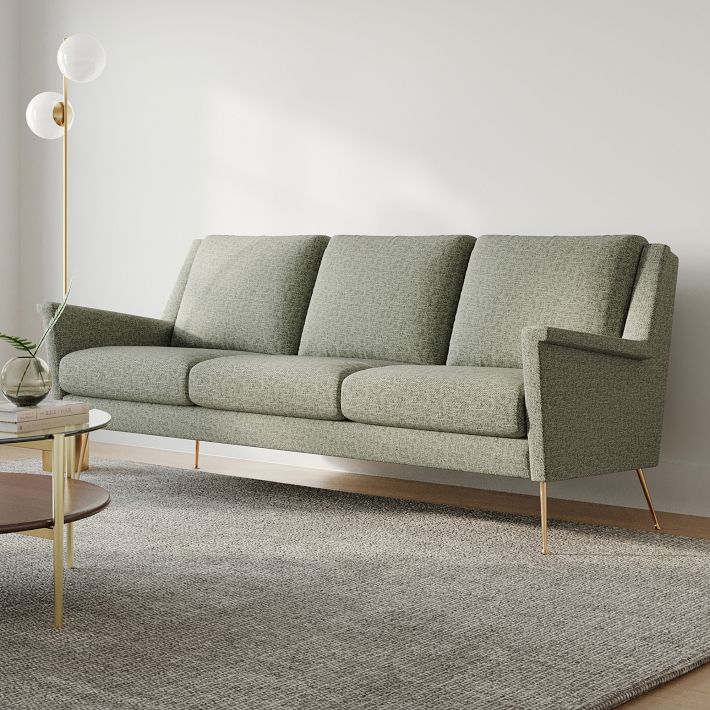 Carlo Mid-Century Sofa - Metal Legs (77.5&quot;)