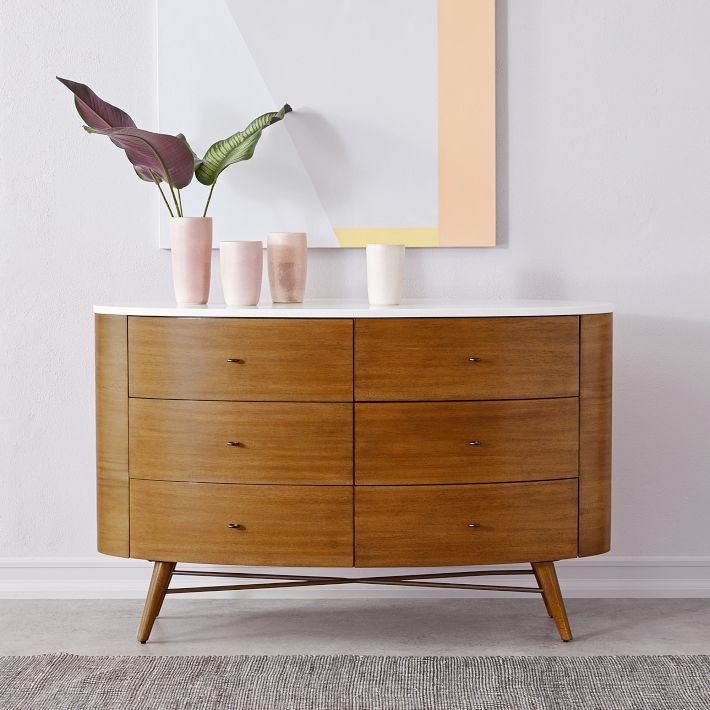 penelope 6 drawer dresser acorn marble