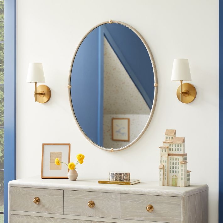 Joseph Altuzarra Ball Detail Oval Mirror (30&quot;W x 40&quot;H)