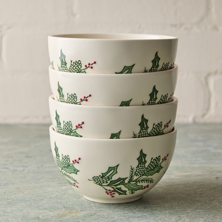 Tannenbaum Stoneware Cereal Bowl Sets